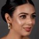 Kundan Polki Teardrop Pearl Drop Earrings Pair